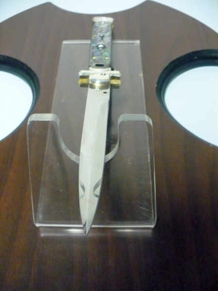 Italian stiletto - AGA Campolin - maltese / crociato - 28cm - abalone - lama baionetta