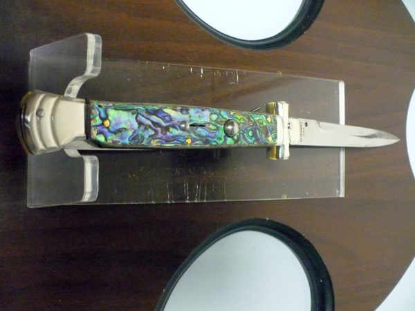 Italian stiletto - AGA Campolin - maltese / crociato - 28cm - abalone - lama baionetta