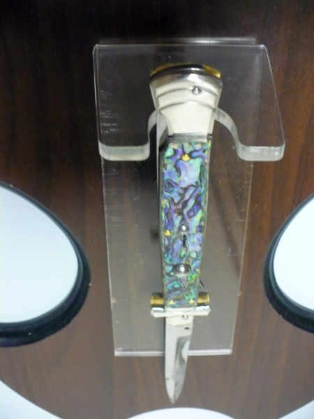 Italian stiletto - AGA Campolin - maltese / crociato - 28cm - abalone - lama baionetta