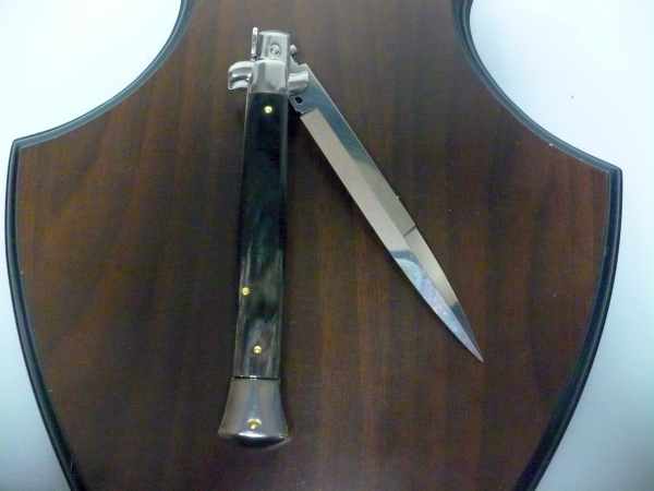 Italian stiletto - pugnale Frank Beltrame - 28 cm -corno di bufalo brasiliano , lama baionetta-  FB 28/09B -1