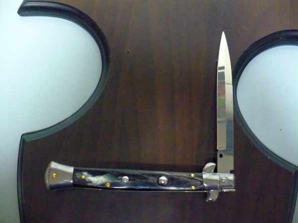 Italian stiletto - pugnale Frank Beltrame - 28 cm -corno di bufalo brasiliano , lama baionetta-  FB 28/09B -1