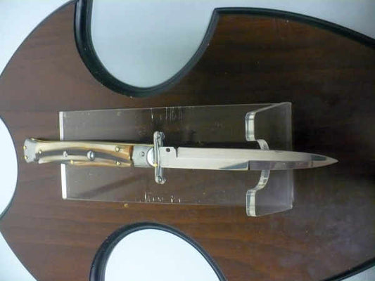 Swinguard Frank Beltrame - italian stiletto 28 cm - punta di corno di bufalo chiaro - lama baionetta  FB 550/48 - 1
