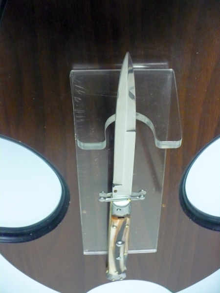 Swinguard Frank Beltrame - italian stiletto 28 cm - punta di corno di bufalo chiaro - lama baionetta  FB 550/48 - 1
