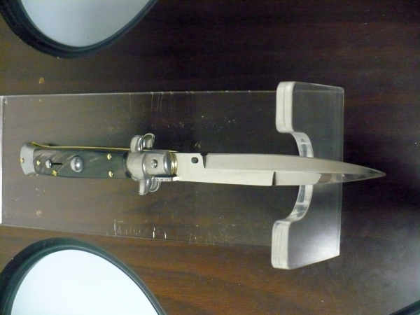 Frank Beltrame -  italian stiletto 20cm, bufalo scuro -lama baionetta - 20FB/58B - 1