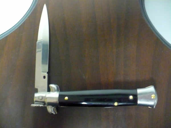 Frank Beltrame -  italian stiletto 20cm, bufalo scuro -lama baionetta - 20FB/58B - 1