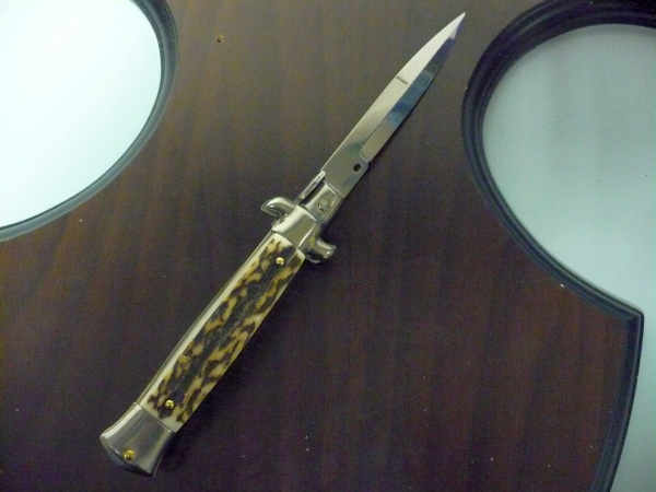 Frank Beltrame -  italian stiletto 20cm, corno di cervo -lama baionetta - 20FB/63B - 1