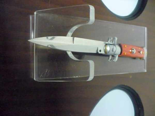 Frank Beltrame italian stiletto - 23 cm legno rosso -lama baionetta- modello FB 23/83B - 1