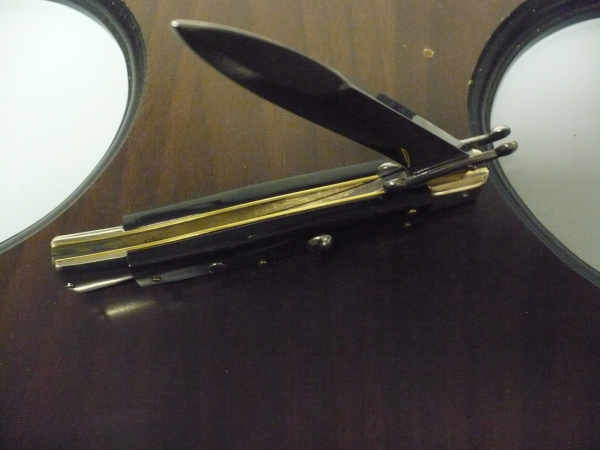 Swinguard- Famiglia Spadon- italian stiletto 23 cm - corno di bufalo brasiliano / brazilian buffalo horn - lama baionetta -1