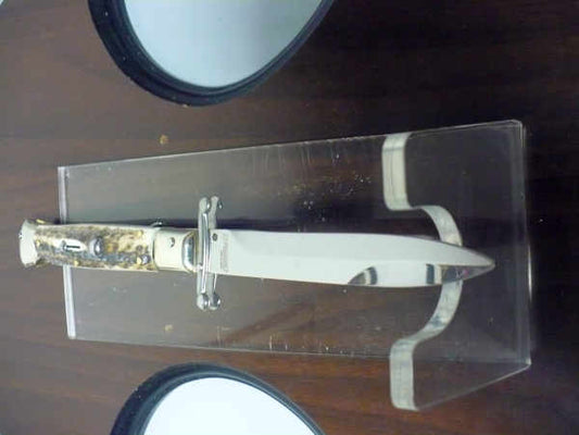 Swinguard- Famiglia Spadon- italian stiletto 23 cm - corno di cervo / deer horn - lama baionetta -1