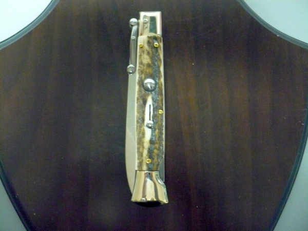 Swinguard- Famiglia Spadon- italian stiletto 23 cm - corno di cervo / deer horn - lama baionetta -1