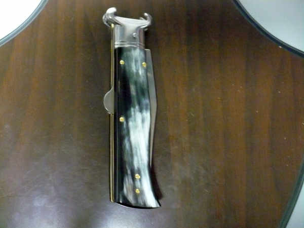 Famiglia Spadon - stiletto  calibro /20 - bufalo brasiliano - taglio classico clip point - 1