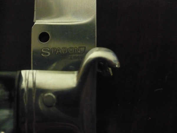 Famiglia Spadon - stiletto  calibro /20 - bufalo brasiliano - taglio classico clip point - 1