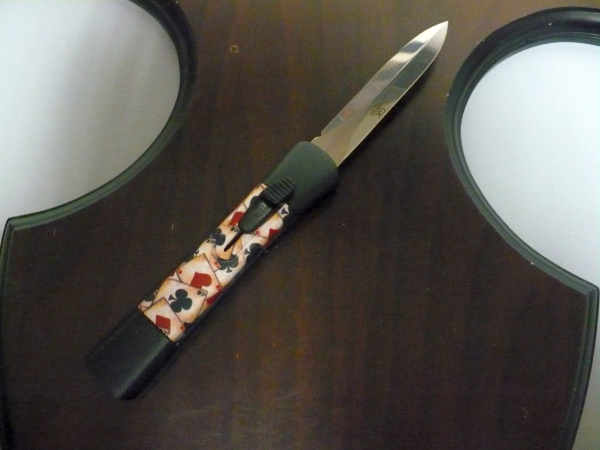 Italian stiletto frontale  coltellerie artigianali Maniago - 20 cm - ergonomica ,4 assi, lama dagger - 1