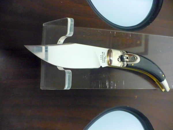 Campolin, coltello a scatto , diana leverlock -21,50 cm- corno di  bufalo brasiliano, switchblade - brazilian buffalo -1