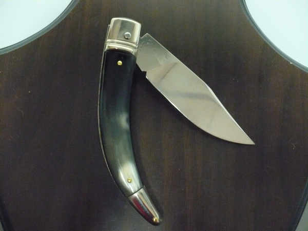 Campolin, coltello a scatto , diana leverlock -21,50 cm- corno di  bufalo brasiliano, switchblade - brazilian buffalo -1