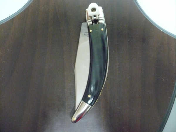 Campolin, coltello a scatto , diana leverlock -21,50 cm- corno di  bufalo brasiliano, switchblade - brazilian buffalo -1