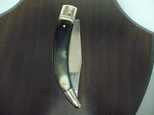 Campolin, coltello a scatto , diana leverlock -21,50 cm- corno di  bufalo brasiliano, switchblade - brazilian buffalo -1