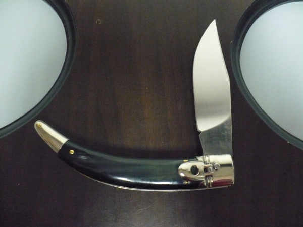 Campolin, coltello a scatto , diana leverlock -21,50 cm- corno di  bufalo brasiliano, switchblade - brazilian buffalo -1