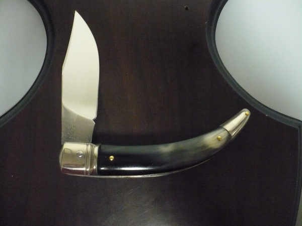 Campolin, coltello a scatto , diana leverlock -21,50 cm- corno di  bufalo brasiliano, switchblade - brazilian buffalo -1