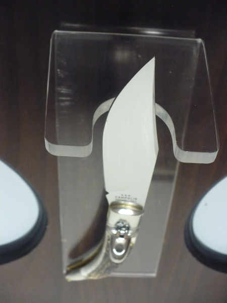 Campolin, coltello a scatto , diana leverlock -21,50 cm- corno di  cervo, switchblade deer horn - 1