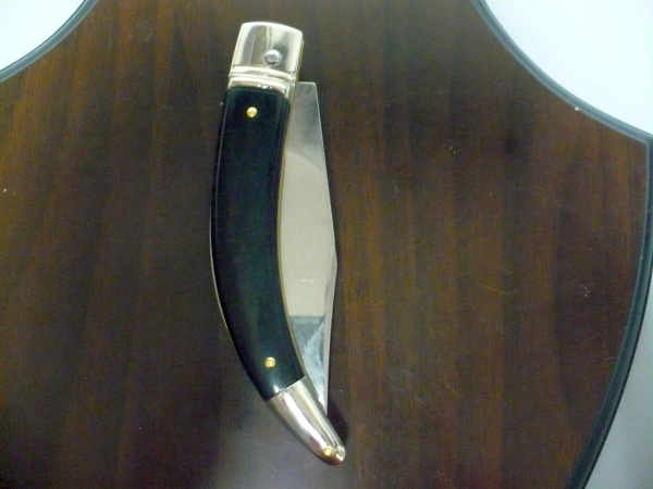 Campolin, coltello a scatto , diana leverlock -21,50 cm-legno di ebano, switchblade, ebony wood - 1