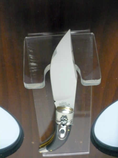 Campolin, coltello a scatto , diana leverlock -21,50 cm-legno di ebano, switchblade, ebony wood - 1