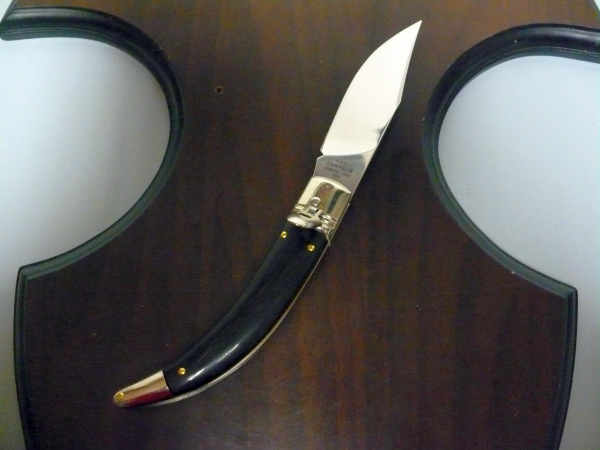 Campolin, coltello a scatto , diana leverlock -21,50 cm-legno di ebano, switchblade, ebony wood - 1