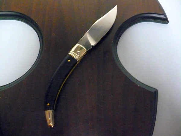 Campolin, coltello a scatto , diana leverlock -21,50 cm-legno di ebano, switchblade, ebony wood - 1