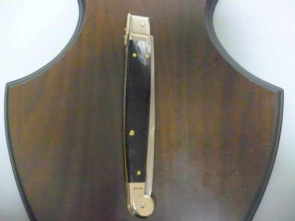 Siciliano,Picklock A.G.A. Campolin sicilian fighting - italian stiletto 30 cm - corno di bufalo brasiliano / brazilian buffalo horn - 1