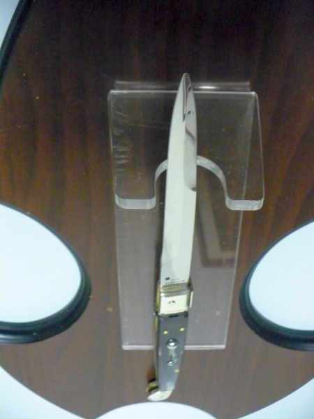Siciliano,Picklock A.G.A. Campolin sicilian fighting - italian stiletto 30 cm - corno di bufalo brasiliano / brazilian buffalo horn - 1