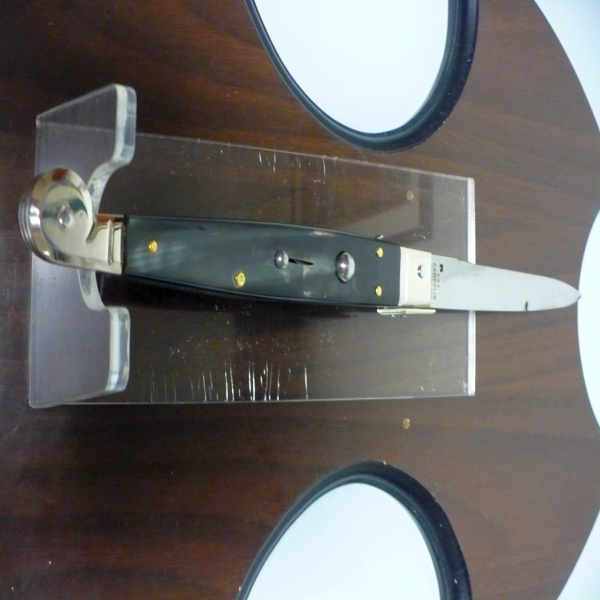 Siciliano,Picklock A.G.A. Campolin sicilian fighting - italian stiletto 30 cm - corno di bufalo brasiliano / brazilian buffalo horn - 1
