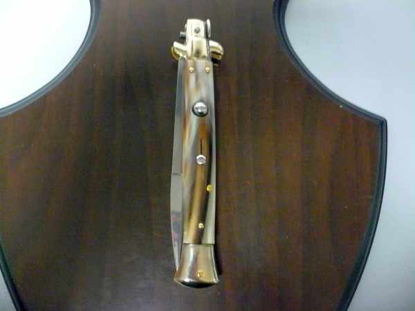Picklock - Frank Beltrame - Italian stiletto -pugnale 28 cm, lama baionetta- punta di corno di bufalo chiaro- FB P28/48 -1