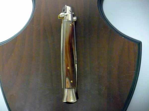 Picklock - Frank Beltrame - Italian stiletto -pugnale 28 cm, lama baionetta- punta di corno di bufalo chiaro- FB P28/48 -1