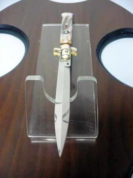 Picklock - Frank Beltrame - Italian stiletto -pugnale 28 cm, lama baionetta- punta di corno di bufalo chiaro- FB P28/48 -1