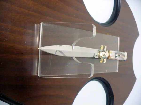 Picklock - Frank Beltrame - Italian stiletto -pugnale 28 cm, lama baionetta- punta di corno di bufalo chiaro- FB P28/48 -1
