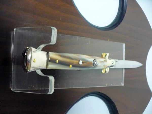 Picklock - Frank Beltrame - Italian stiletto -pugnale 28 cm, lama baionetta- punta di corno di bufalo chiaro- FB P28/48 -1