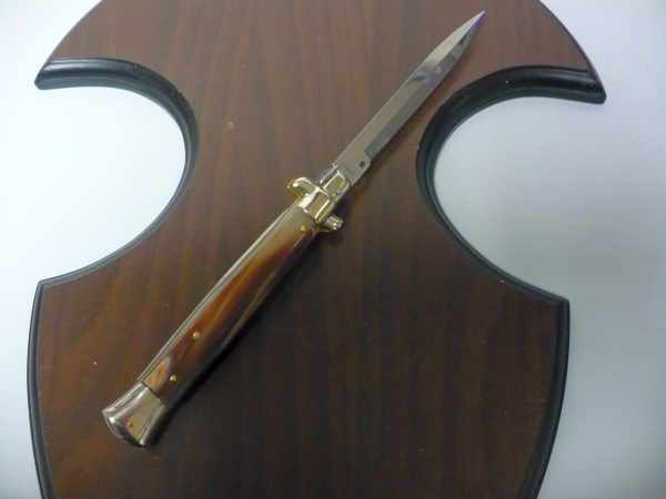 Picklock - Frank Beltrame - Italian stiletto -pugnale 28 cm, lama baionetta- punta di corno di bufalo chiaro- FB P28/48 -1