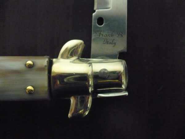 Picklock - Frank Beltrame - Italian stiletto -pugnale 28 cm, lama baionetta- punta di corno di bufalo chiaro- FB P28/48 -1