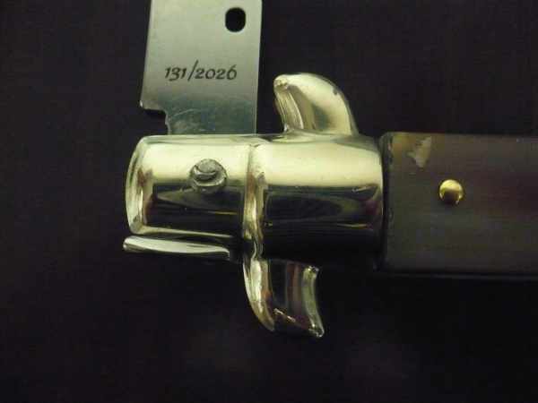 Picklock - Frank Beltrame - Italian stiletto -pugnale 28 cm, lama baionetta- punta di corno di bufalo chiaro- FB P28/48 -1