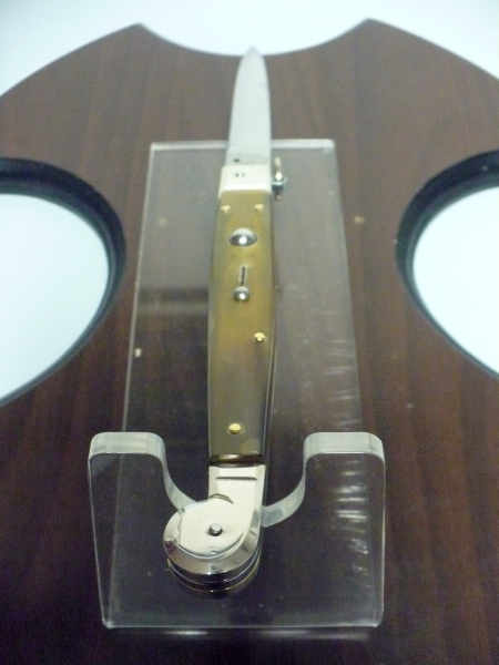 Siciliano A.G.A. Campolin sicilian fighting - italian stiletto 30 cm - buffalo chiaro horn - 1