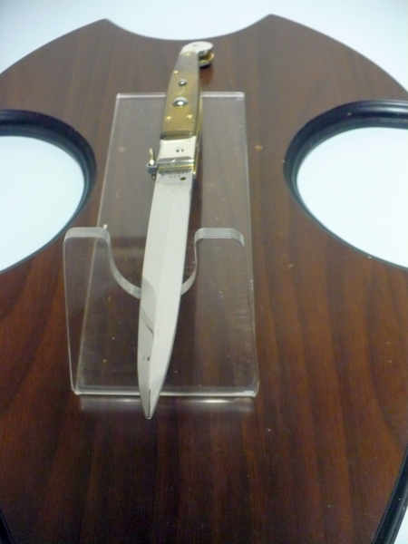 Siciliano A.G.A. Campolin sicilian fighting - italian stiletto 30 cm - buffalo chiaro horn - 1