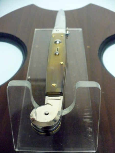 Siciliano A.G.A. Campolin sicilian fighting - italian stiletto 30 cm - buffalo chiaro horn - 1