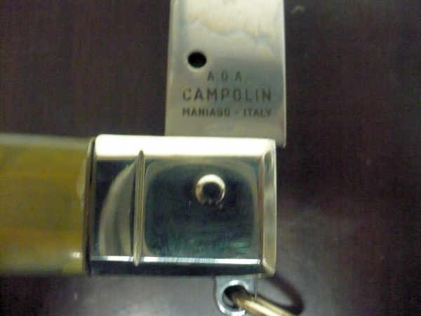 Siciliano A.G.A. Campolin sicilian fighting - italian stiletto 30 cm - buffalo chiaro horn - 1