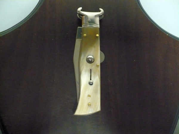Famiglia Spadon - stiletto  calibro /20 - bufalo chiaro / buffalo light - taglio classico clip point - 1