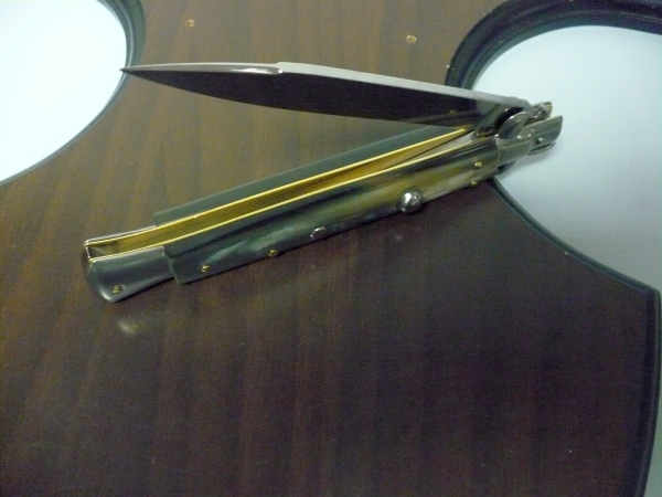 Italian stiletto - pugnale Frank Beltrame - 28 cm -corno di bufalo brasiliano , lama swedge-  FB 28/09B -3