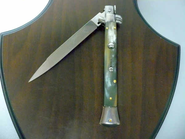 Italian stiletto - pugnale Frank Beltrame - 28 cm -corno di bufalo brasiliano , lama swedge-  FB 28/09B -3