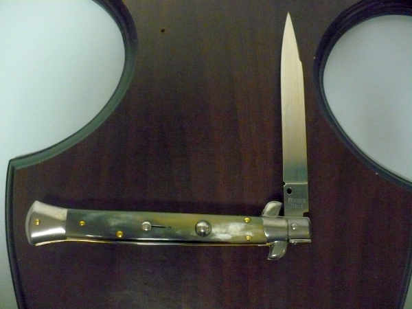 Italian stiletto - pugnale Frank Beltrame - 28 cm -corno di bufalo brasiliano , lama swedge-  FB 28/09B -3