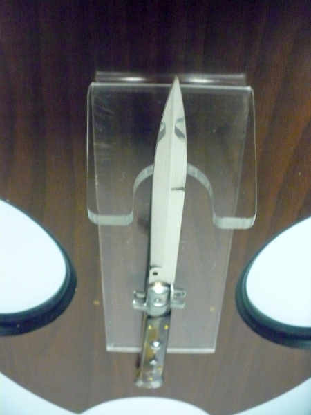 Frank Beltrame , italian stiletto , pugnale - 28 cm , corno di bufalo scuro,baionetta, modello FB 28/58B - 10
