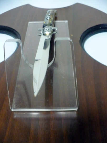 Frank Beltrame , italian stiletto , pugnale - 28 cm , corno di bufalo scuro,baionetta, modello FB 28/58B - 10