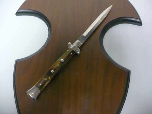 Frank Beltrame , italian stiletto , pugnale - 28 cm , corno di bufalo scuro,baionetta, modello FB 28/58B - 10